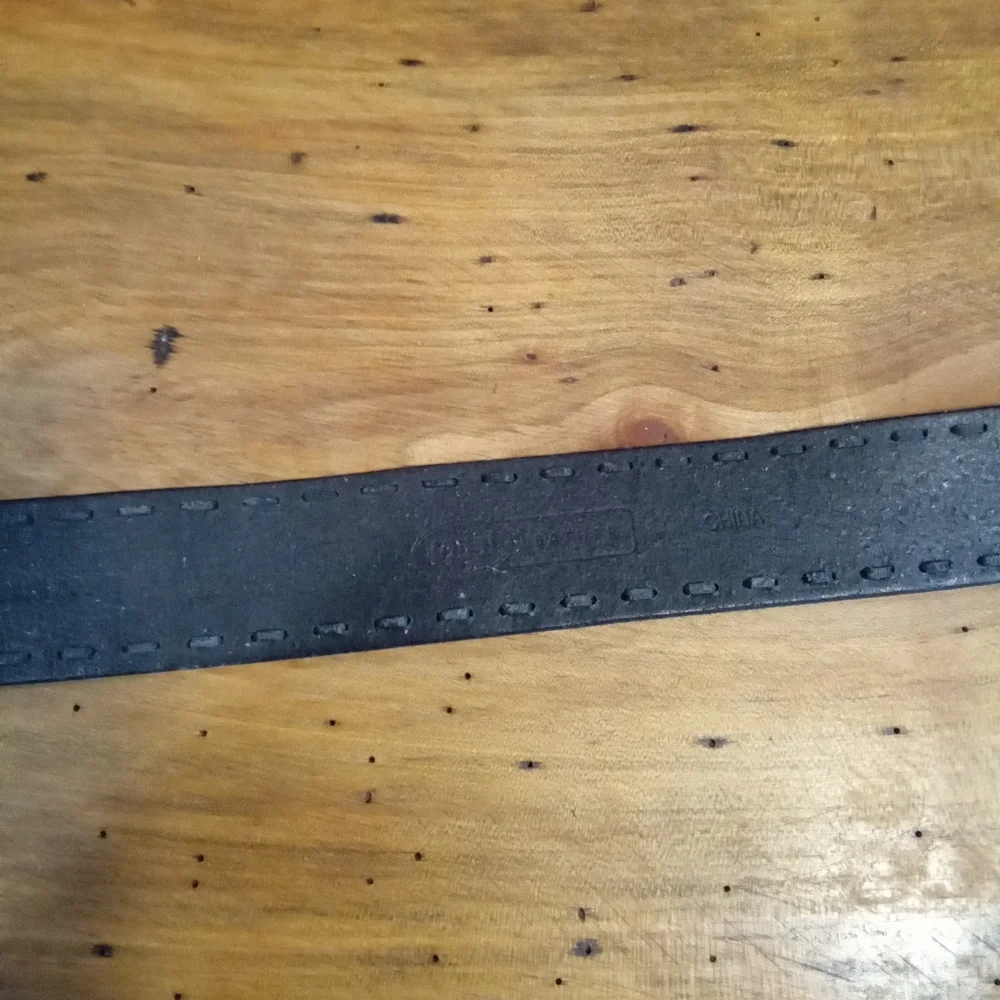Fossil Black Leather Belt Size S 32